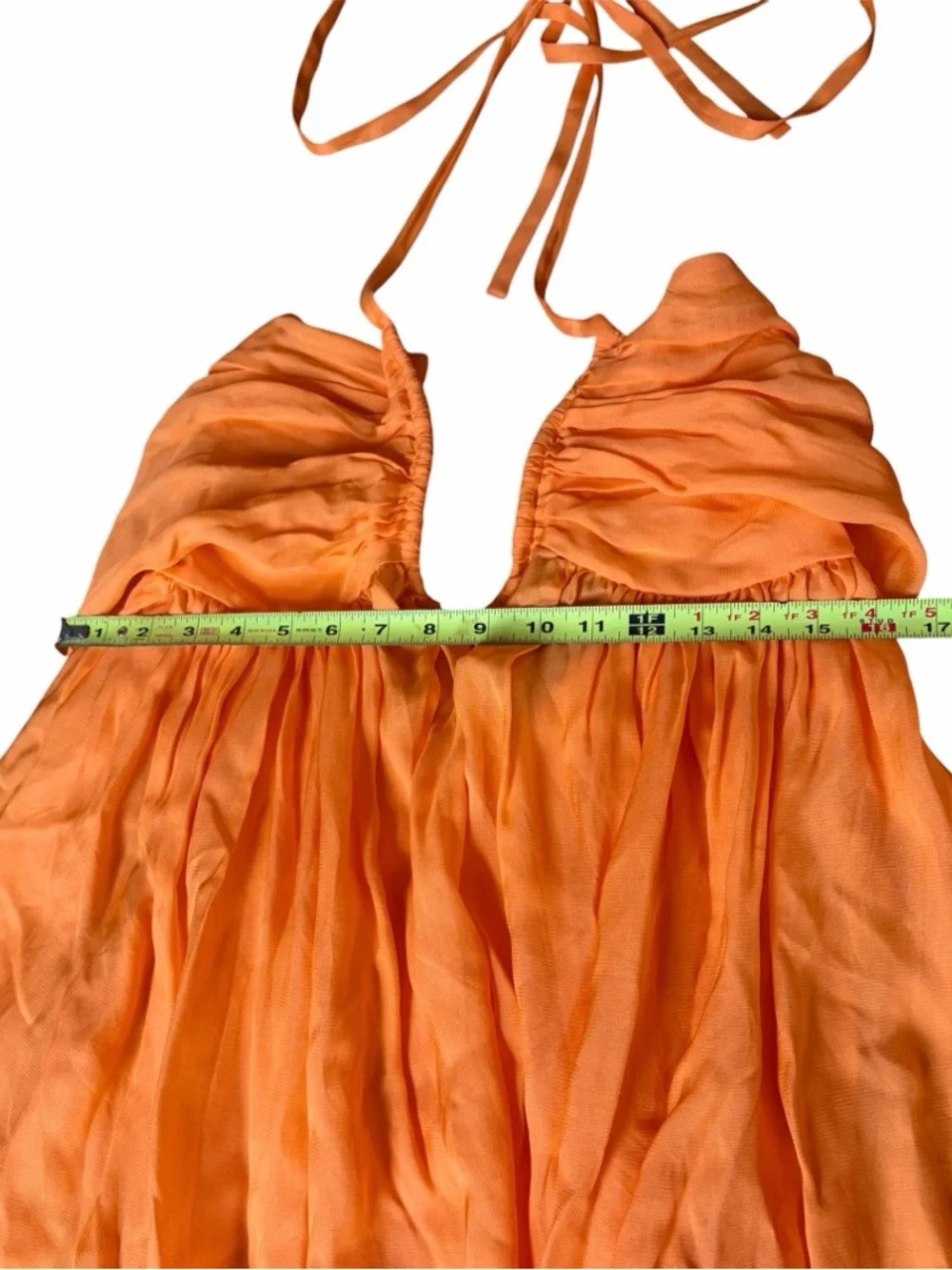 Cult Gaia PAPAYA Sloane Halter Dress Maxi Swim Cover-up Deep V Open Back Size M - Picture 6 of 13